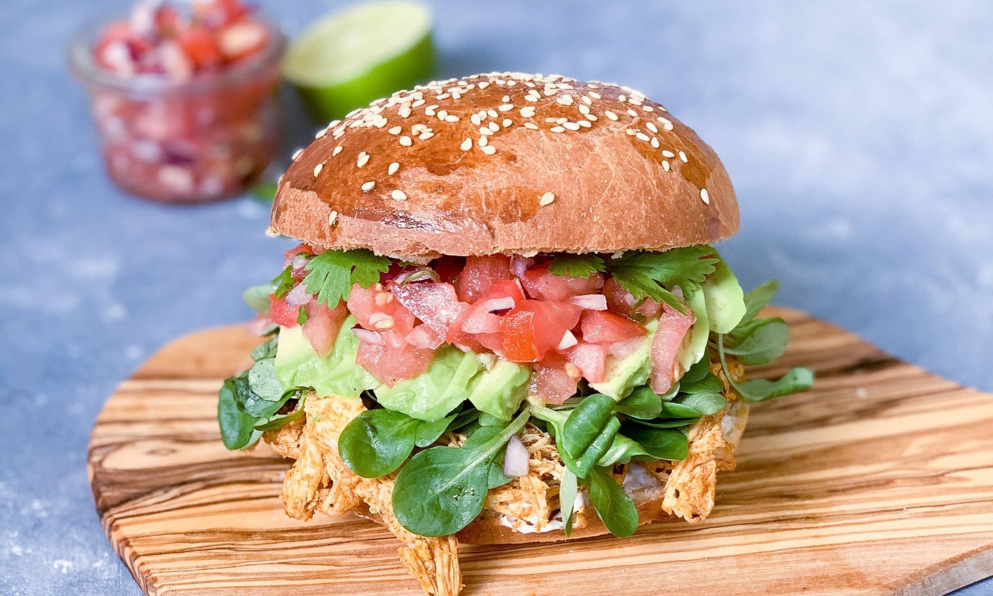 Frijsenborg Mexicansk kyllingeburger med hjemmelavet salsa