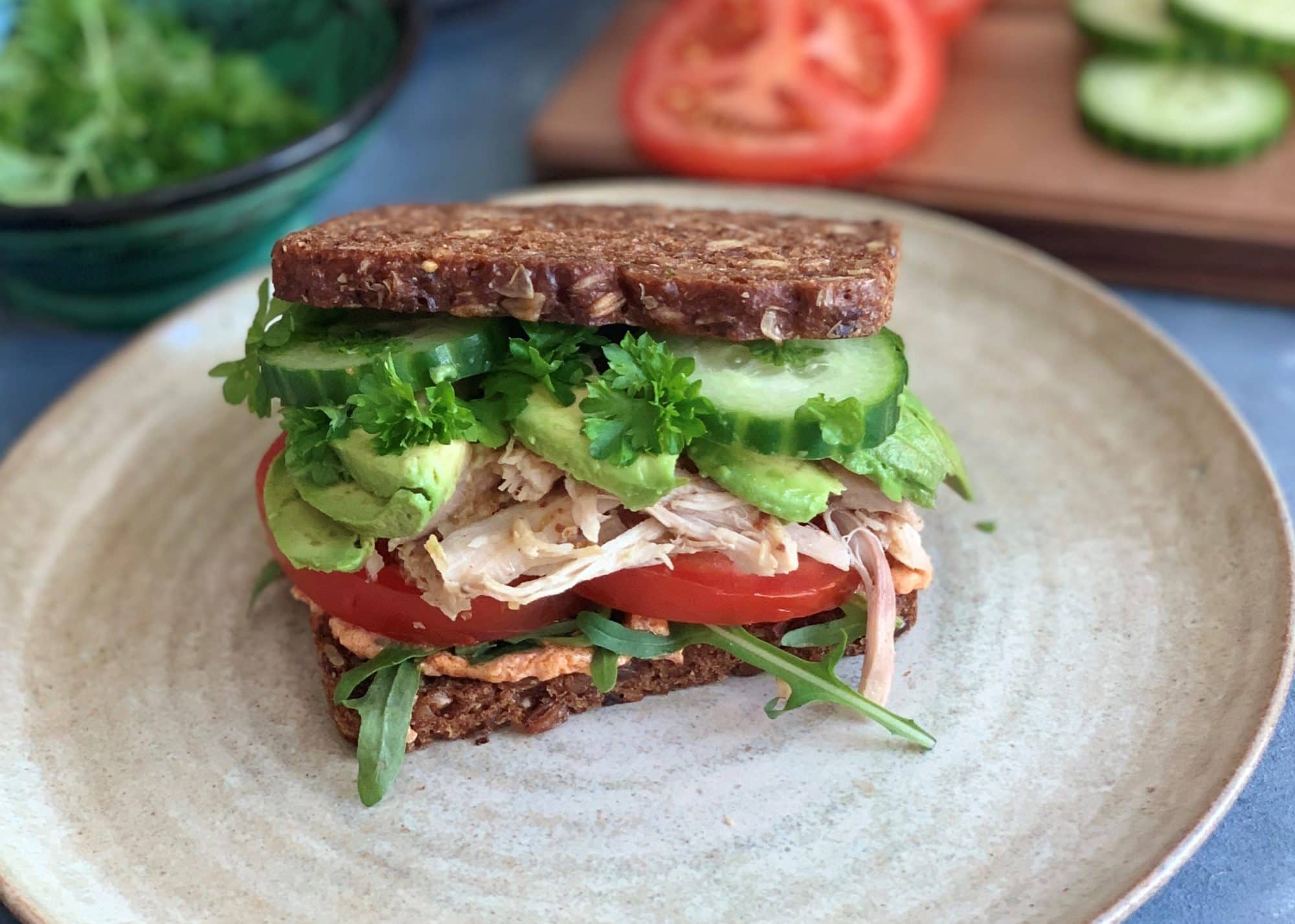 Frijsenborg rugbrødssandwich med kylling