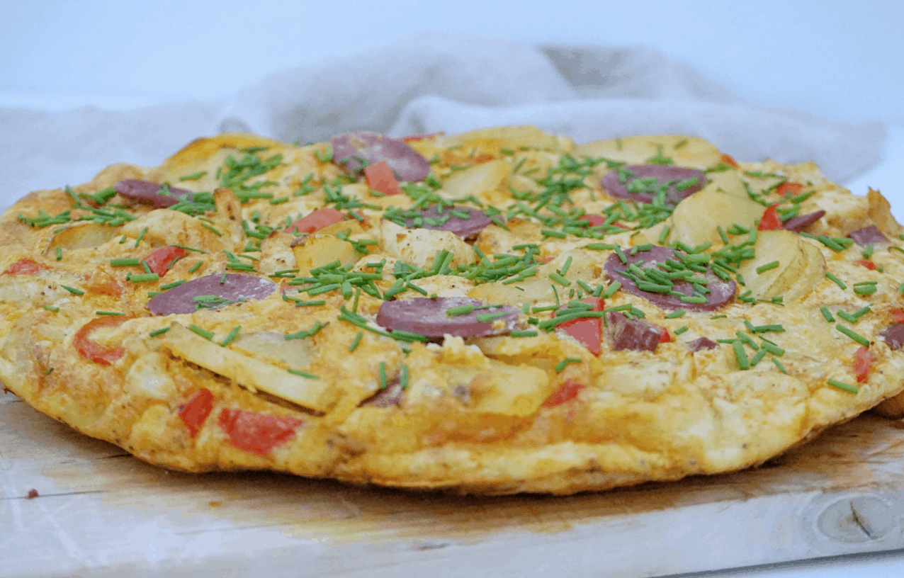 Spansk tortilla med Frijsenborg kylling og chorizo